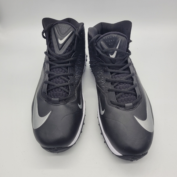 Nike Zoom Code Elite 3/4 TD Football Cleats Black/Silver Men Size 18 Wide Shoes main image 6